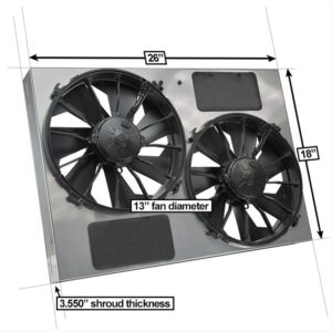 Derale High-Output Dual RAD Fan and Shroud Kits 16927