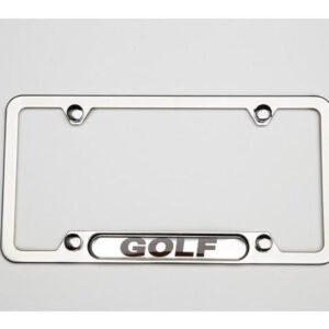 VW Golf Polished License Plate Frame (D043)