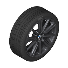 20" Style 748M Black Cold Weather Wheel & Tire Set